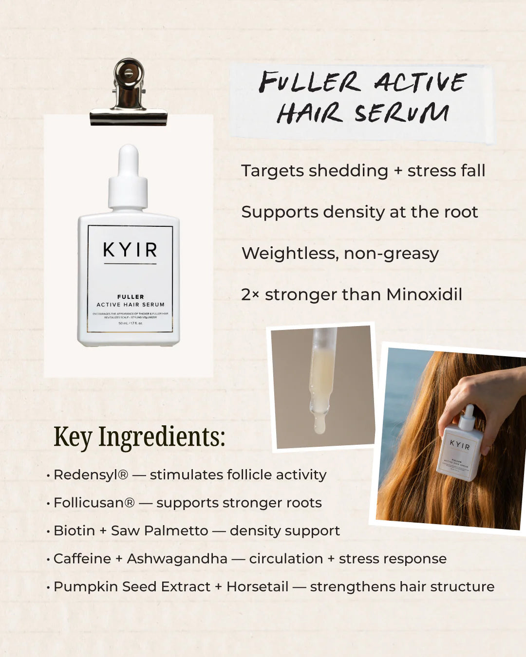 Fuller Active Hair Serum (3 Bottles - 90 Days)