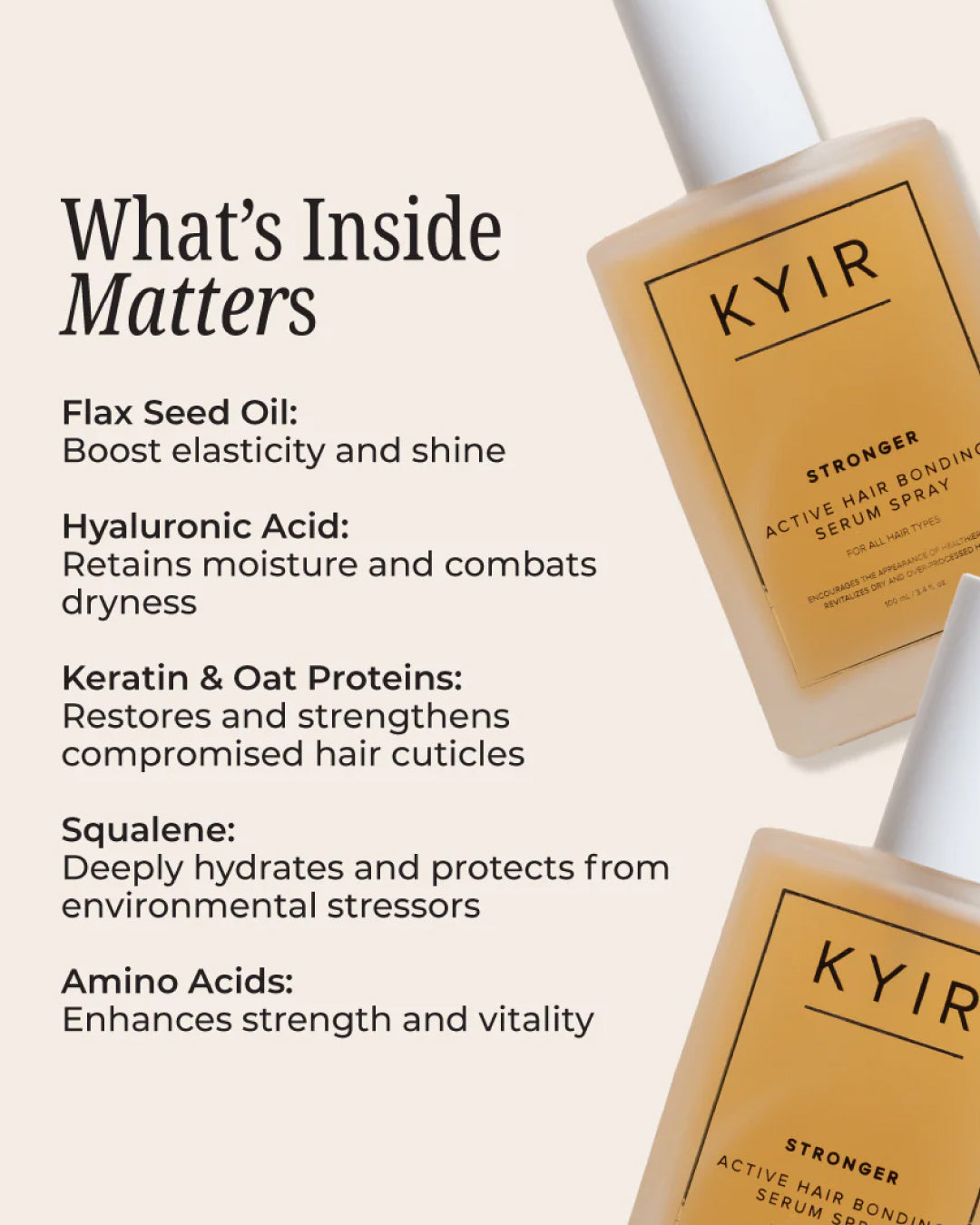 Stronger Active Hair Bonding Serum Spray, 100ml/3.4oz – Kyir